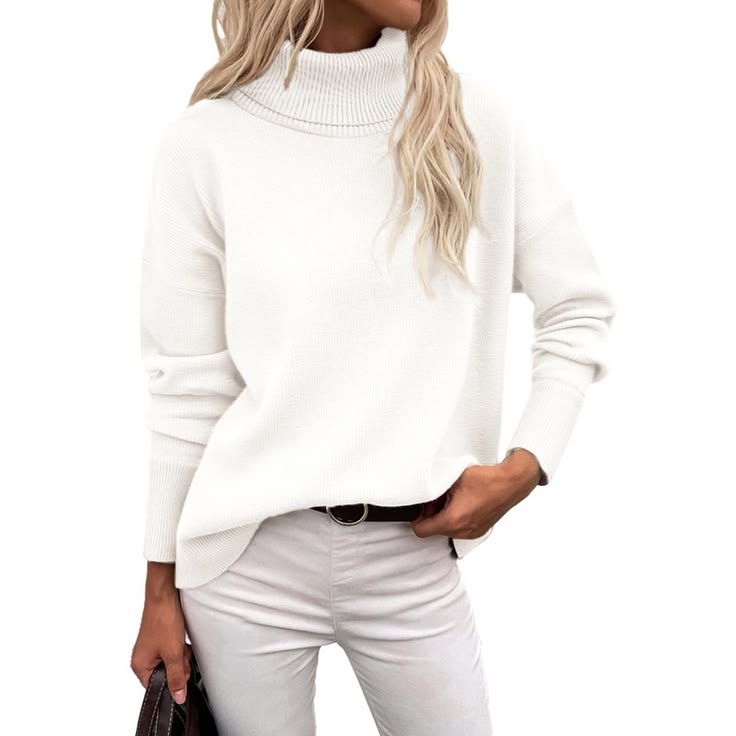 Verena Turtleneck Sweater White 1