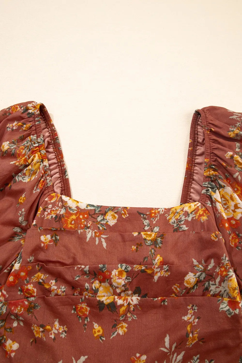 Arabella Floral Mini Dress Caramel 10