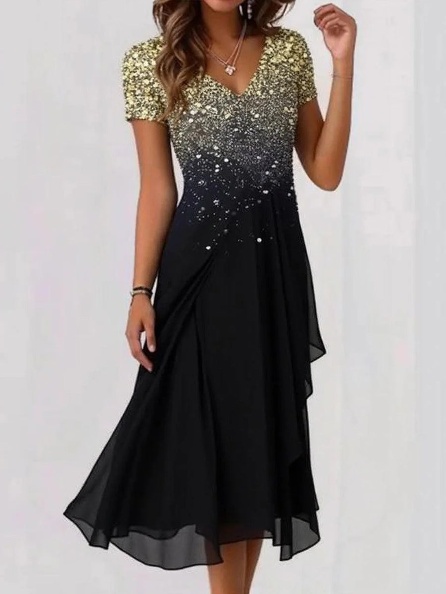 Mirabel Sequin Midi Dress Multi 1