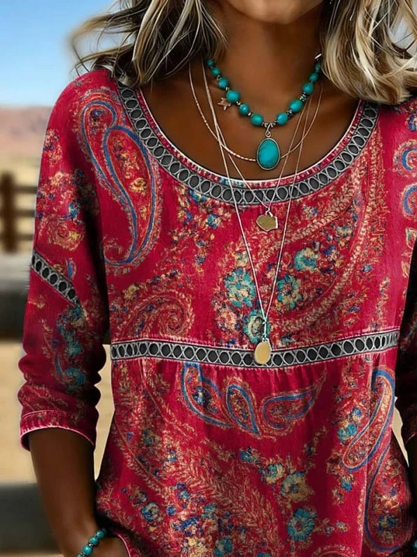 Drea Paisley Print Blouse Multi 3