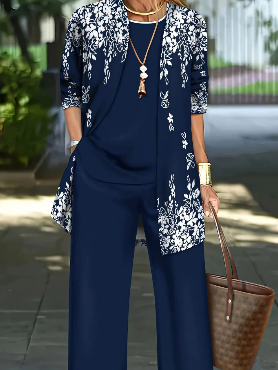 Margot Floral Matching Set Navyblue 3