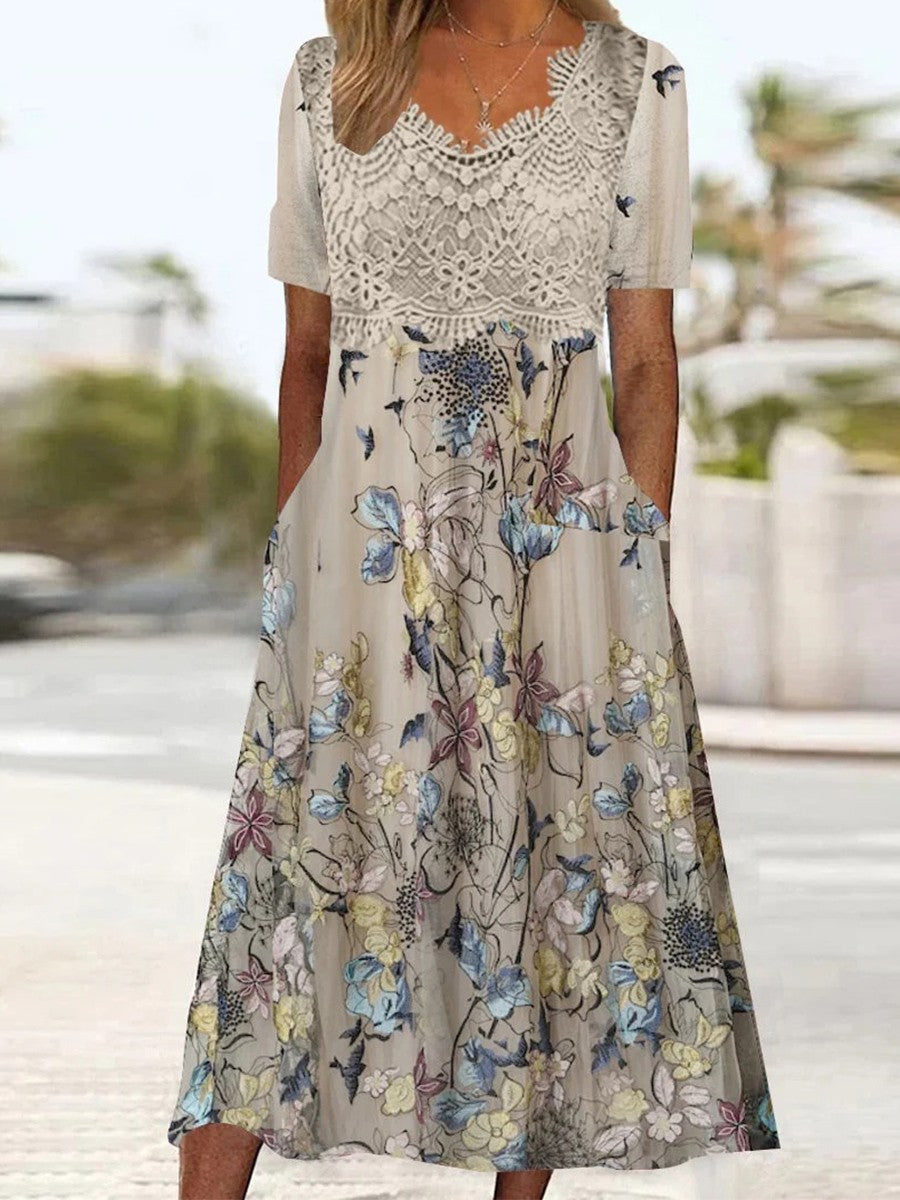 Esme Lace Midi Dress Multi 1