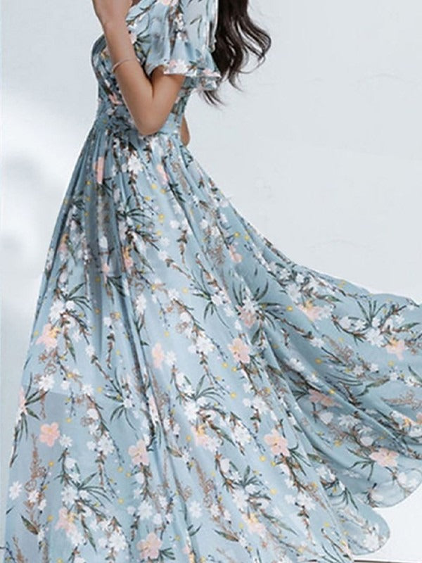 Violet Floral Midi Dress Floral 2