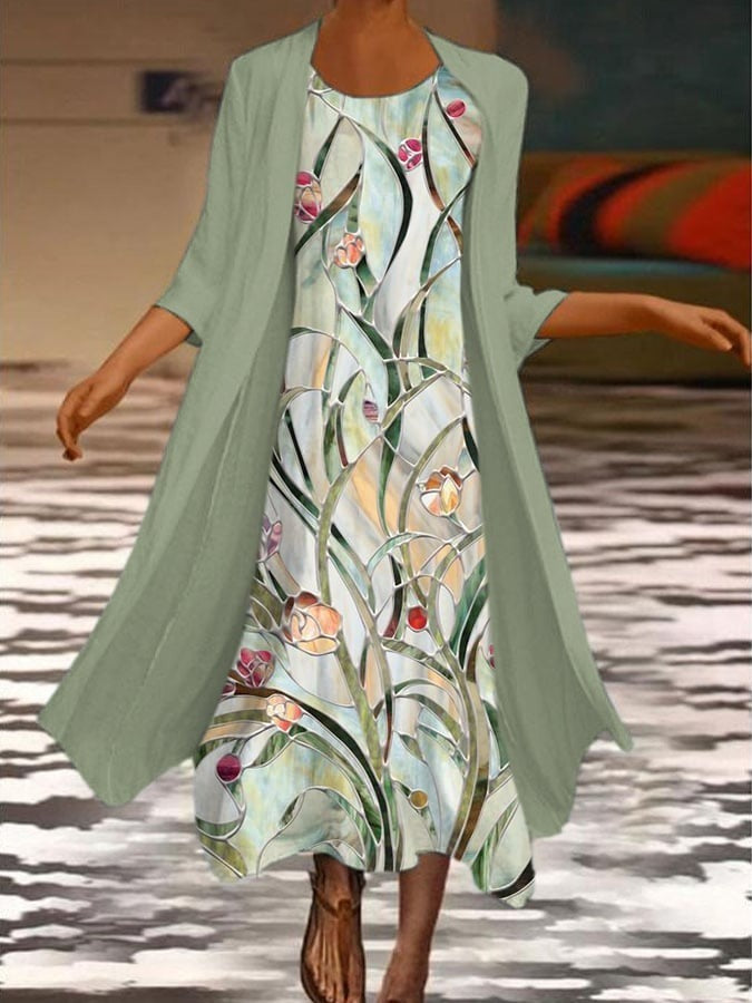 Ines Floral Two-Piece Dress Floral 1