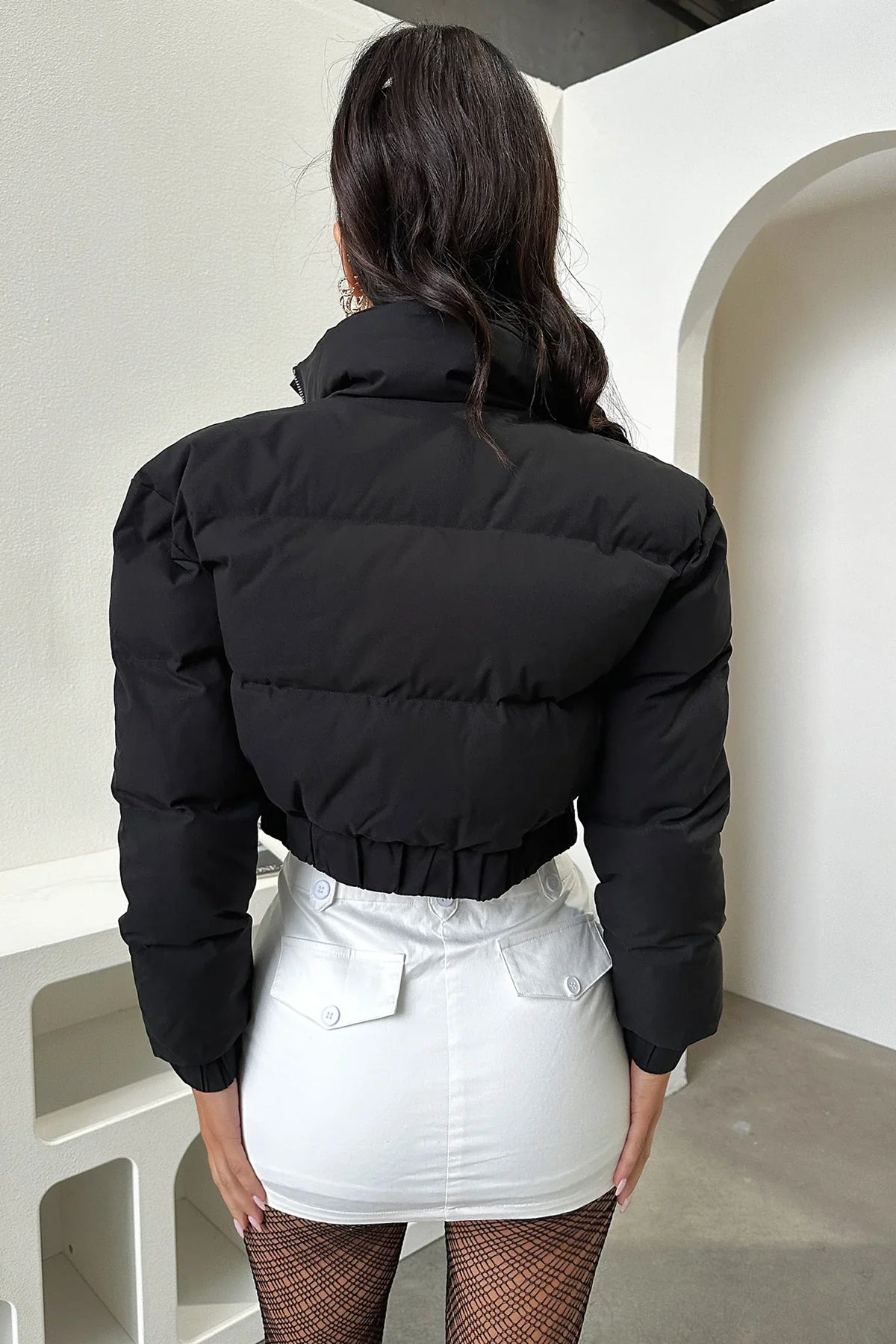 Verity Quilted Puffer Jacket Black 6