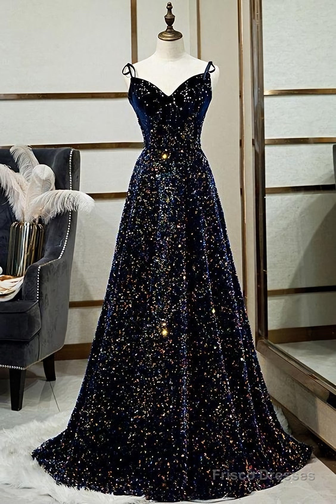 Vivienne Sequin A Line Dress Multi 1