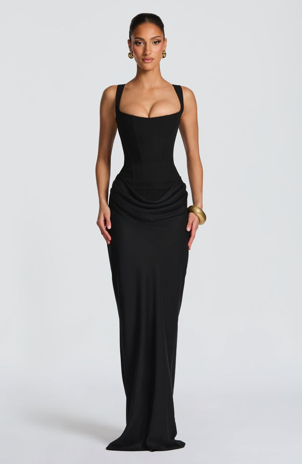 Cornelia Burgundy Maxi Dress