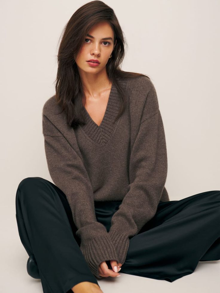 Jadey Cashmere V-Neck Sweater Multi 1