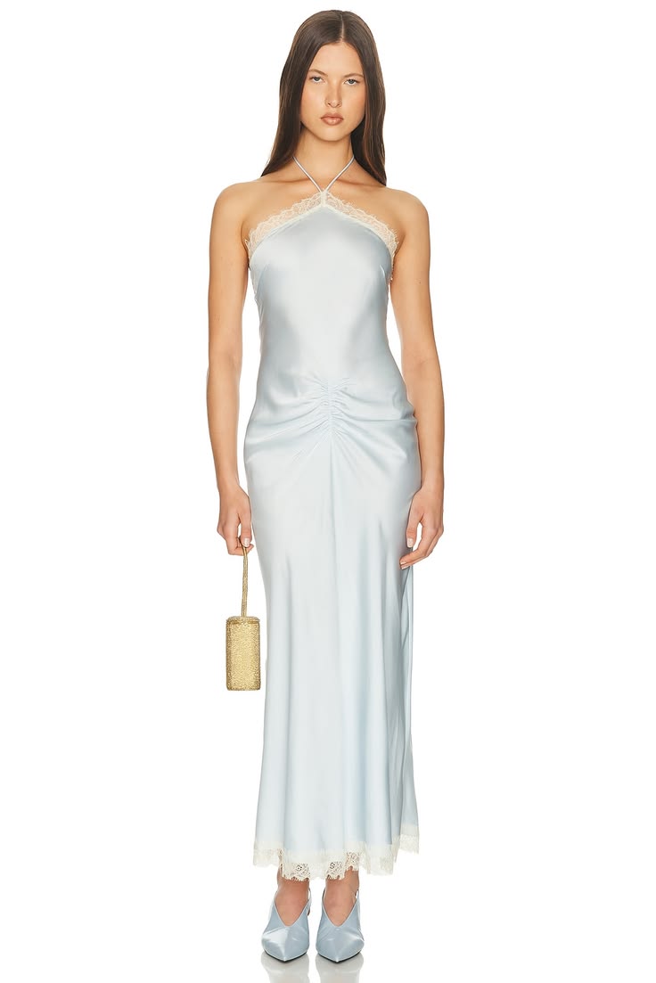 Isabelle Satin Lace Midi Dress Multi 1