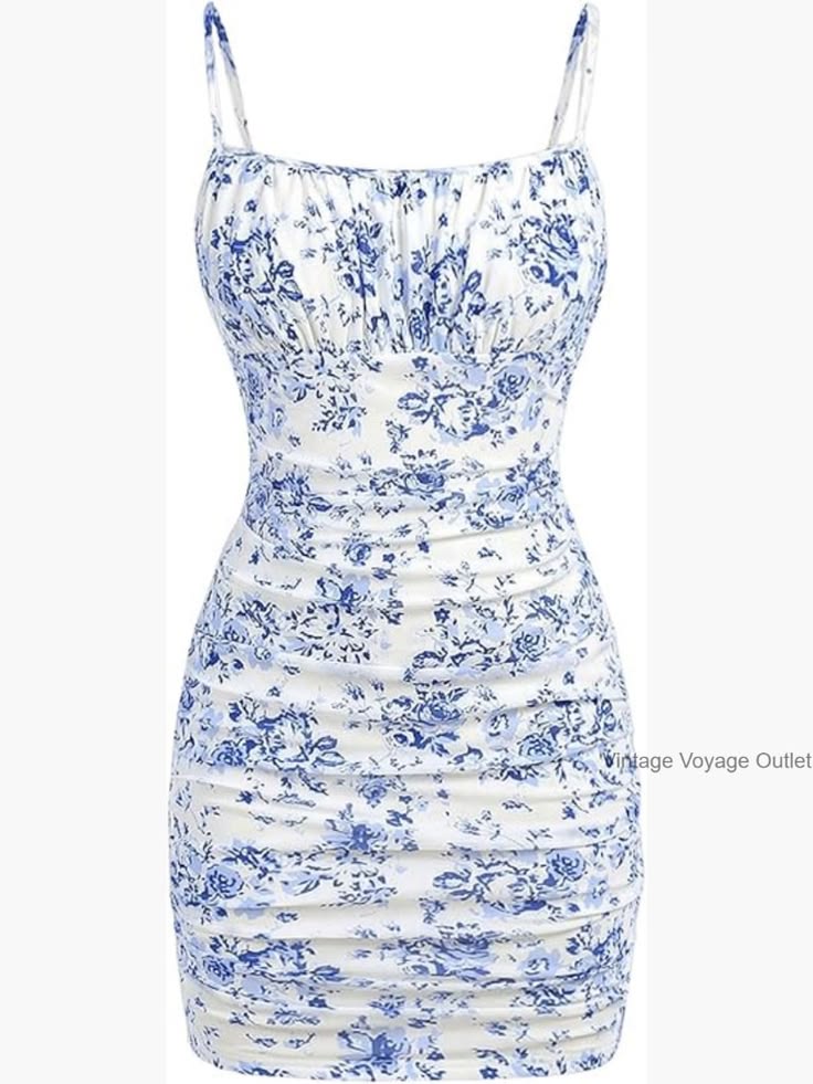 Iris Mesh Ruched Mini Dress Blue 1