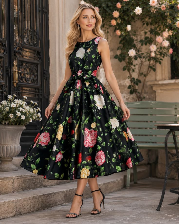 Valentina Draped Evening Gown Black 1
