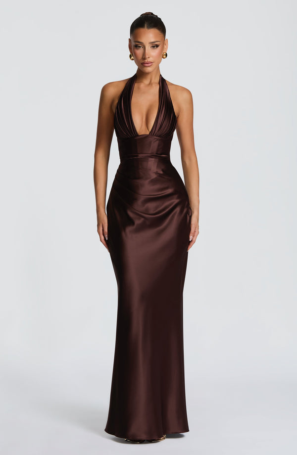 Elowen Cherry Lacquer Maxi Dress