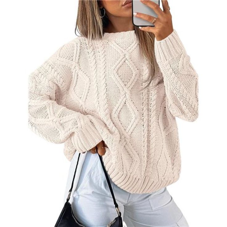Margot Cable Knit Sweater Cream 1