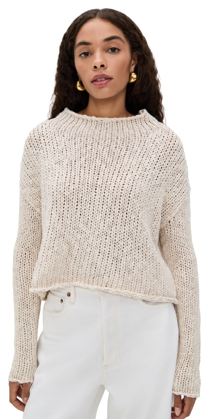 Opal Knit Sweater in Off White White 1