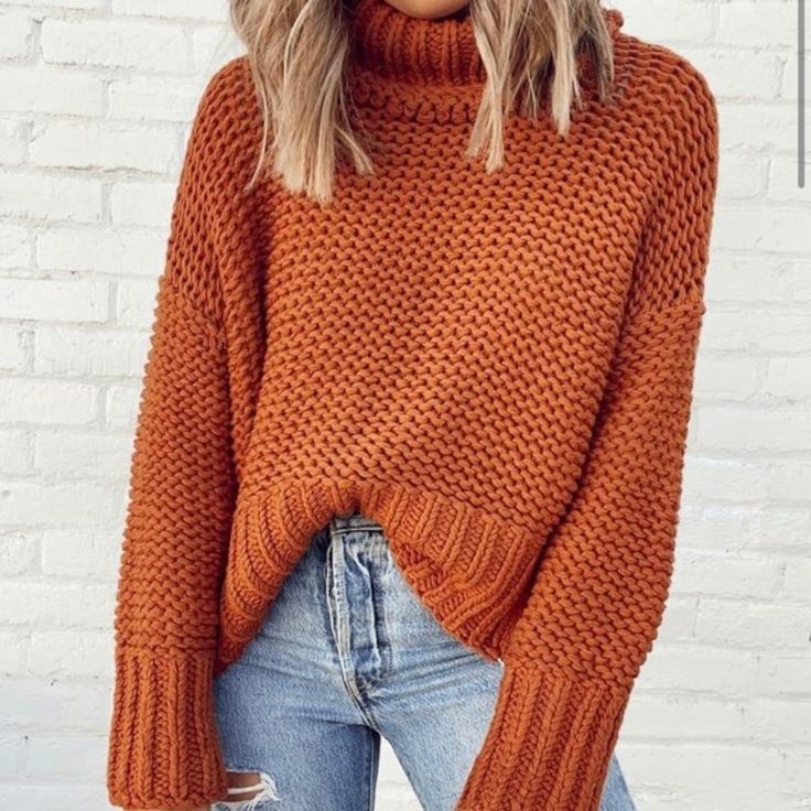 Sunshine Knit Sweater Orange 1
