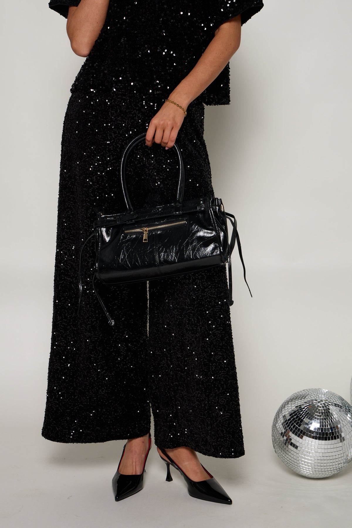 Remi Sequin Pants BLACK 4