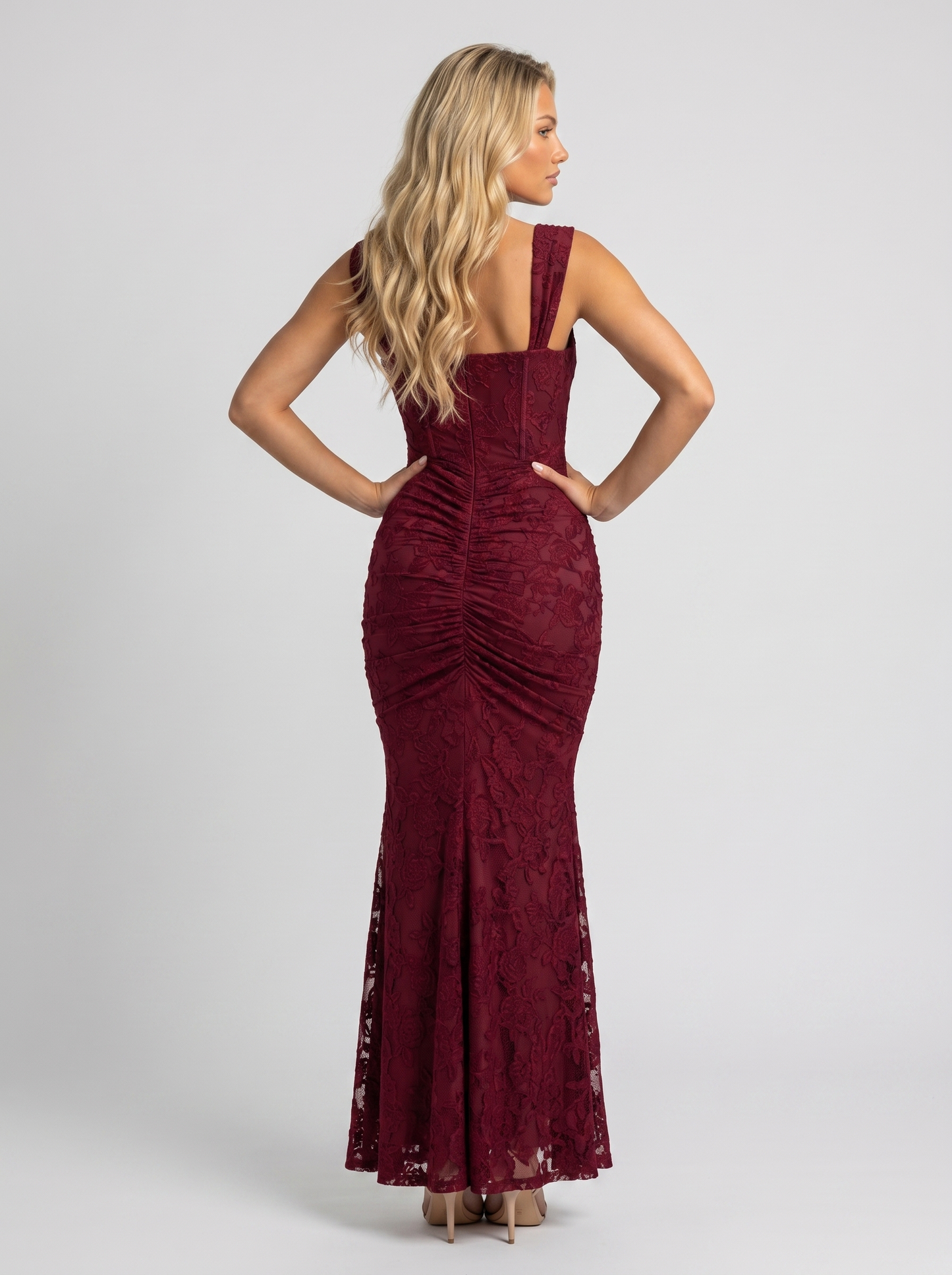 Elodie Maxi Dress Red back
