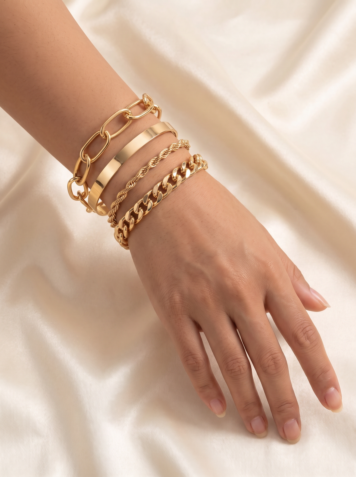 Celestine Gold Bracelet Set 2