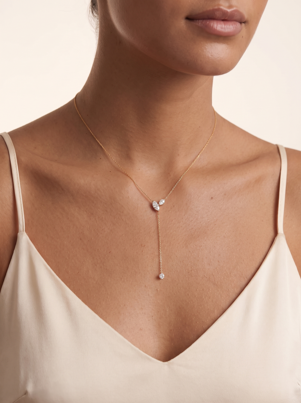 Celeste Diamond Plunge Necklace 2