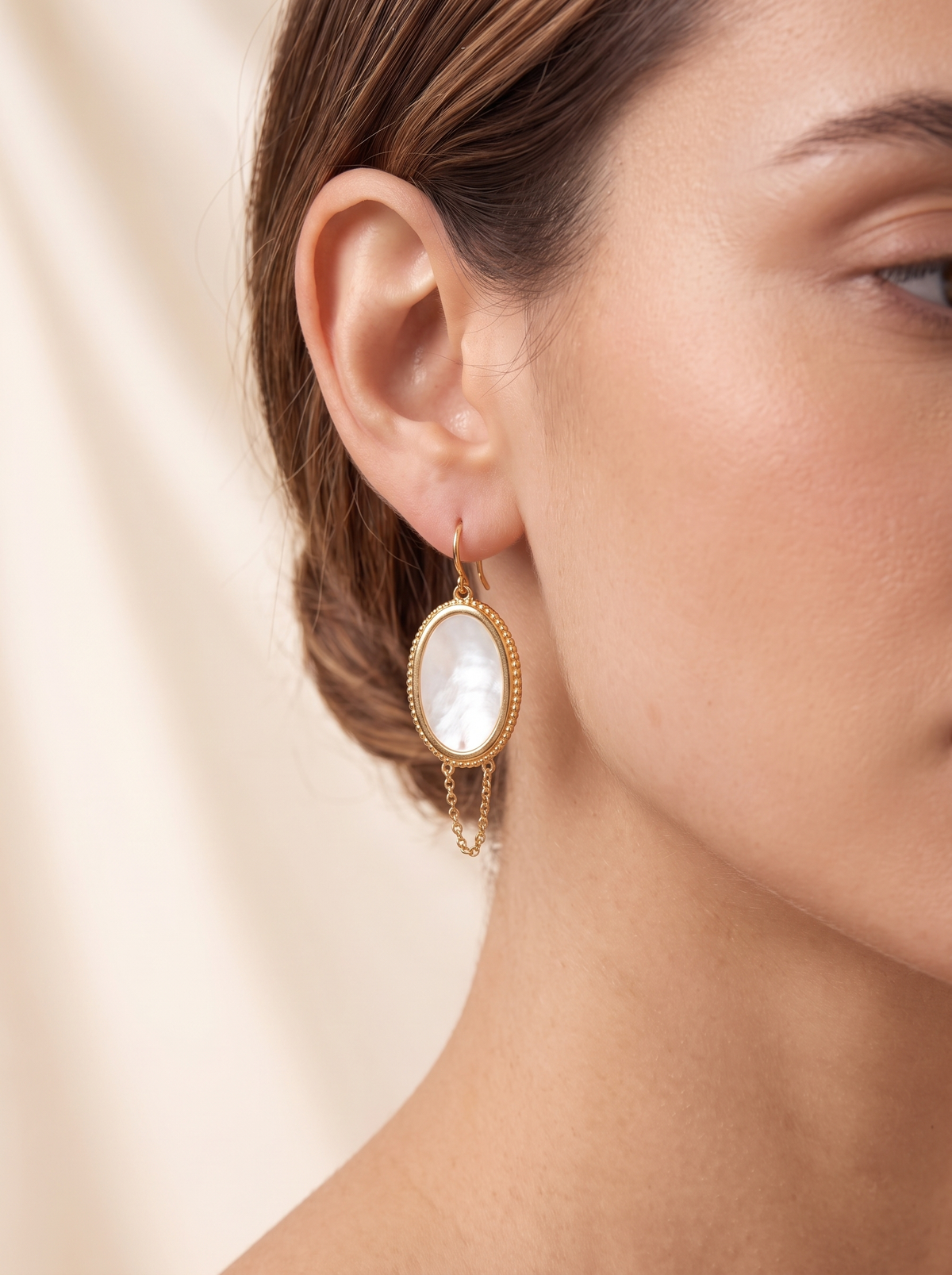 Luminette Pearl Drop Earrings Gold 2