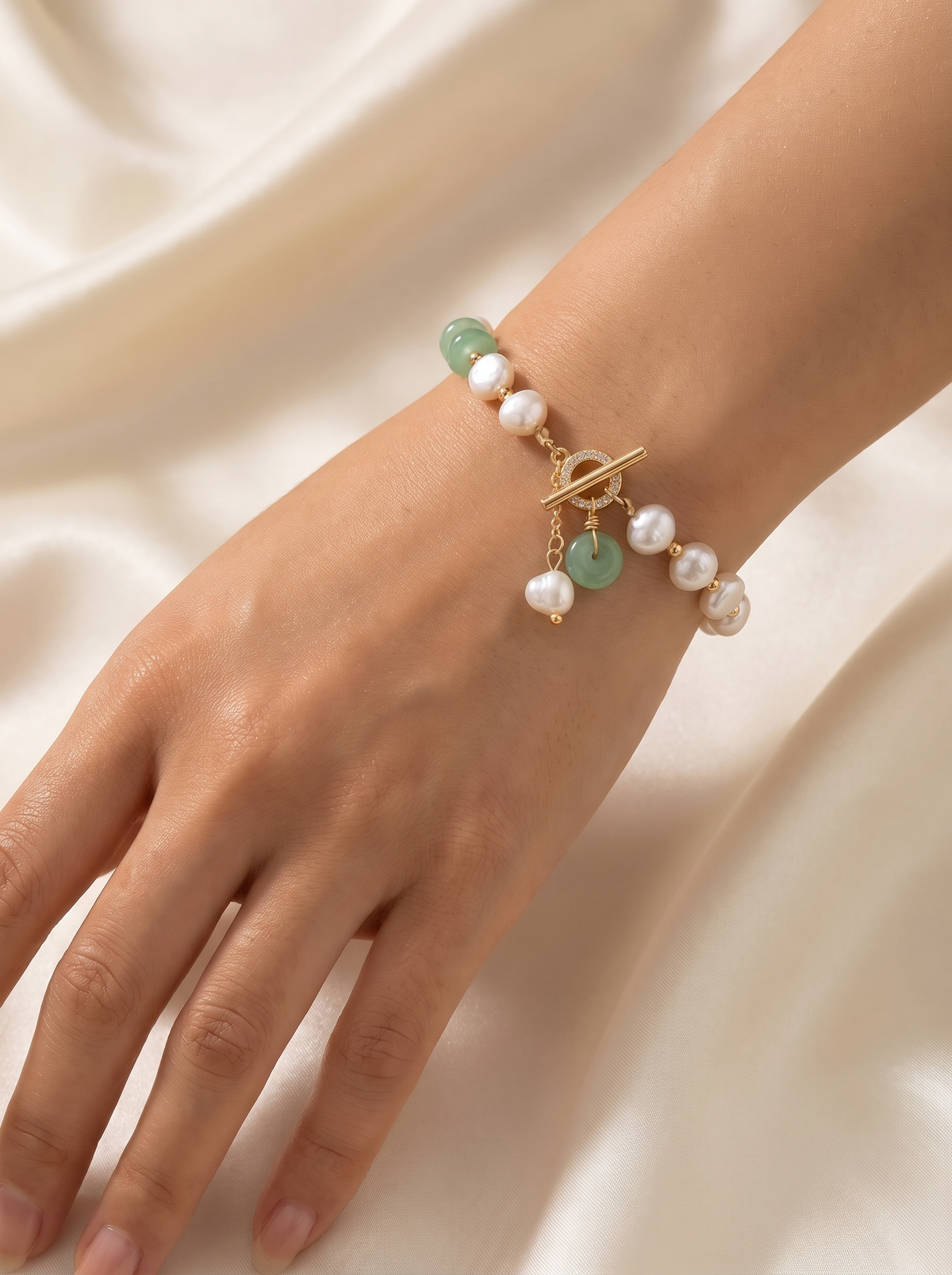 Elysia Pearl & Jade Bracelet 2