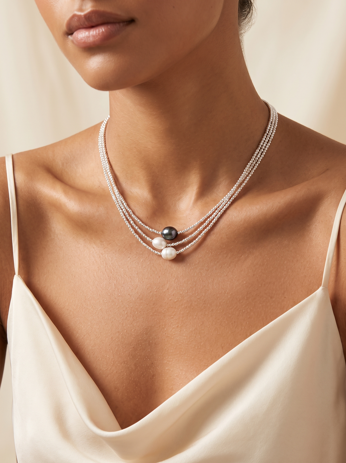 Celeste Layered Baroque Pearl Necklace 2