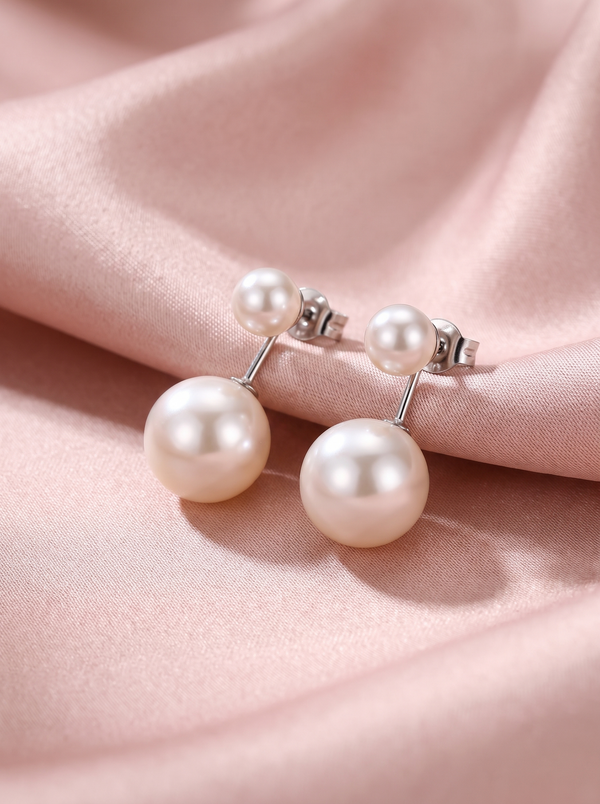 Dahlia Pearl Statement Earrings