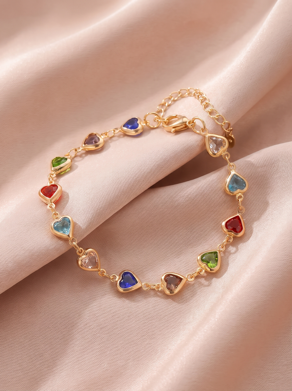 Clarah Heart Charm Bracelet