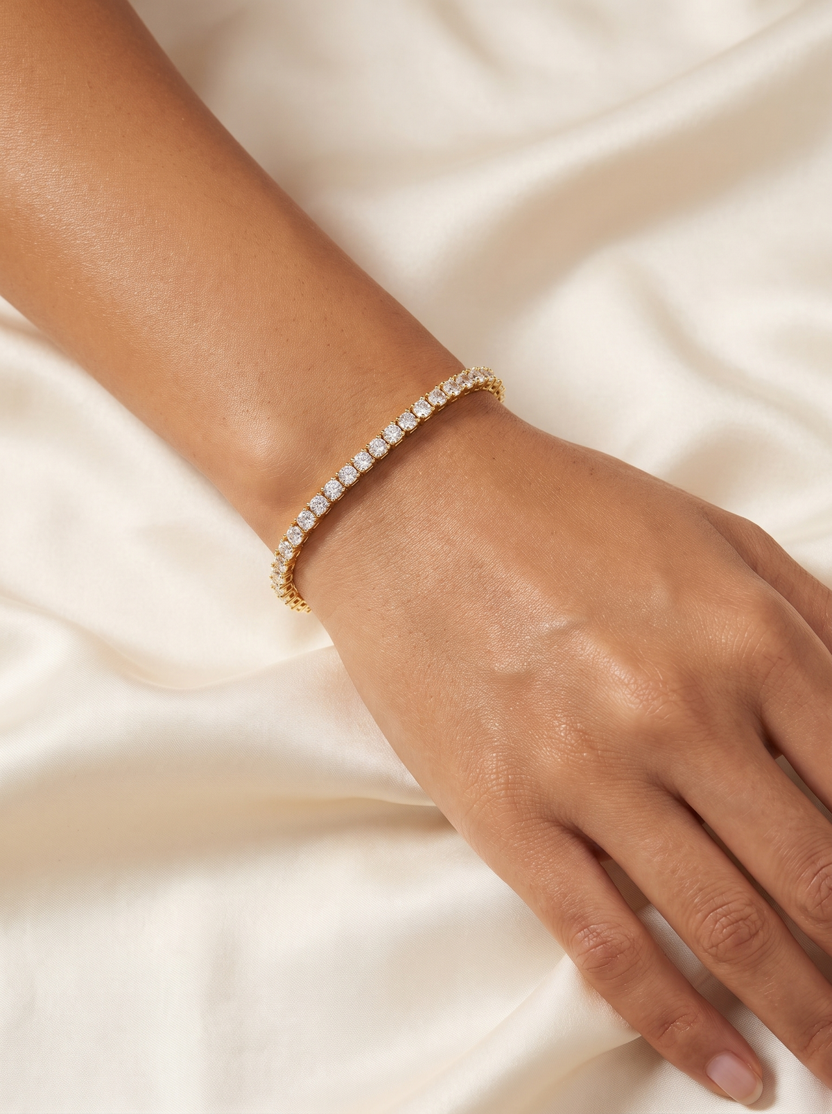 Luminescence Gold Moissanite Tennis Bracelet 2