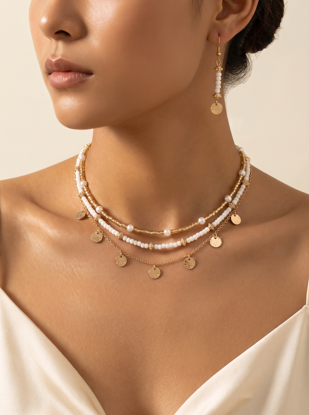 Coastal Charm Layered Anklet Set Gold 2