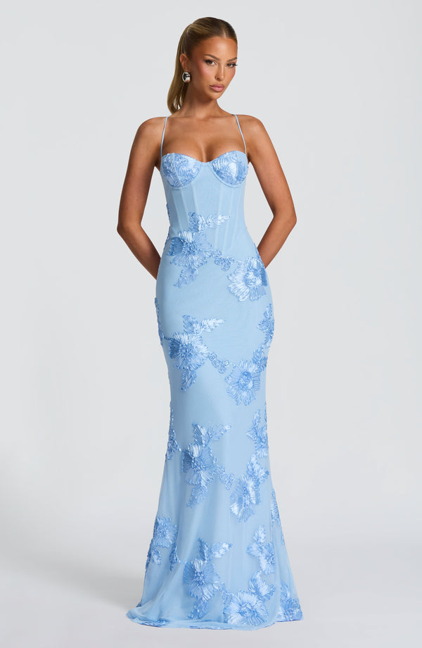 Nefertiti Plum Silk Maxi Dress