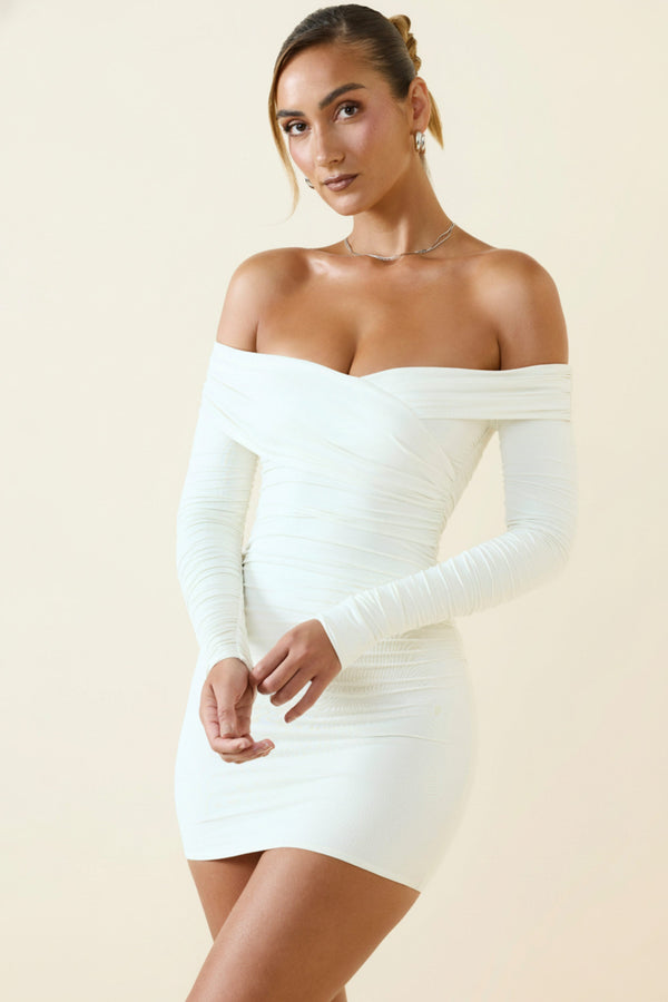 Birdie Off-Shoulder Ruffled Mini Dress