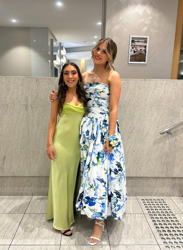 Arabella Floral Print Strapless Gown Picture Color 7
