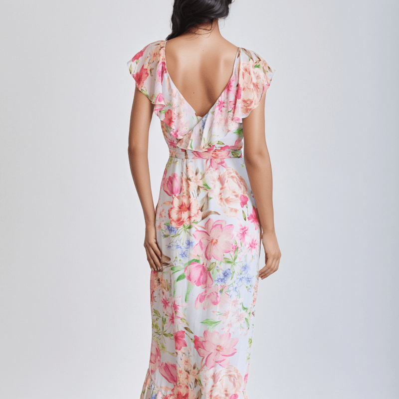 Tilda Crepe Maxi Dress SHINING LIGHT BLUE 5
