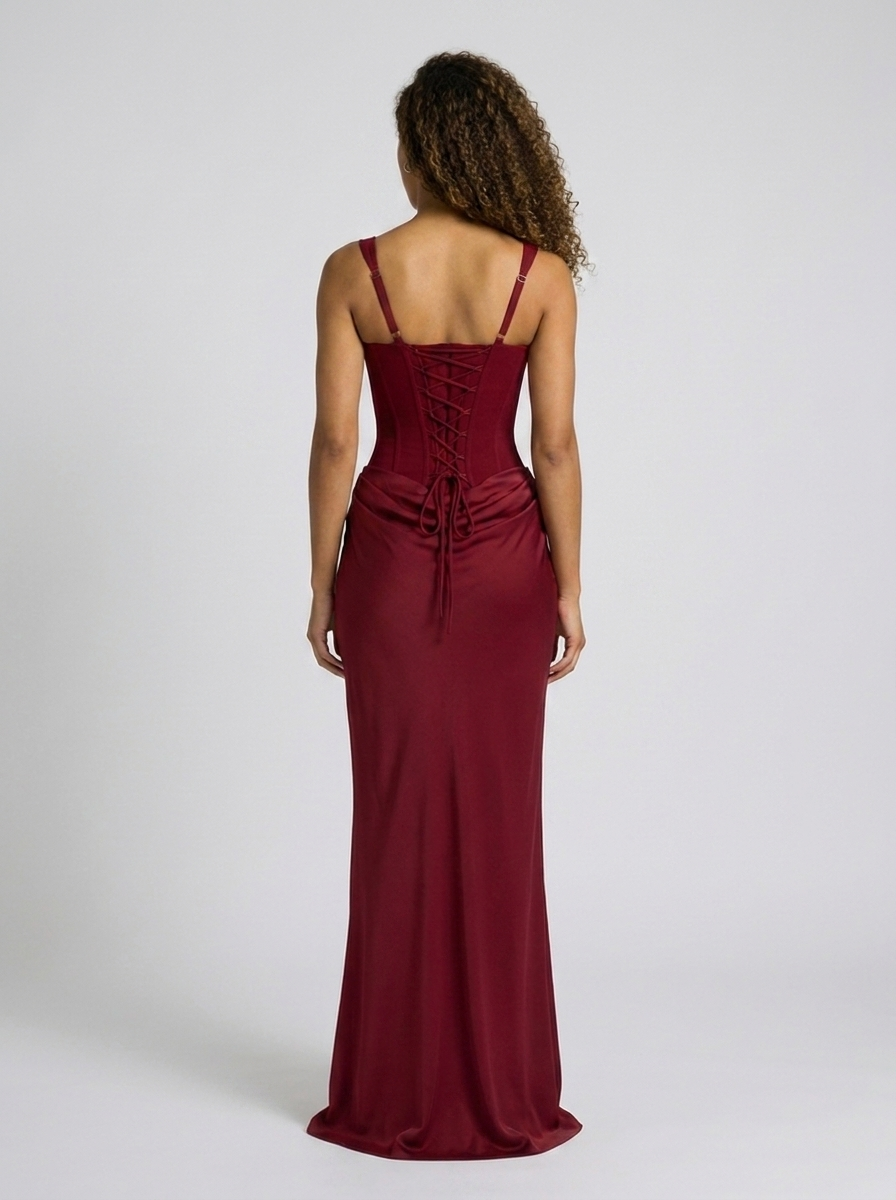 SOPHIE MAXI DRESS Red back