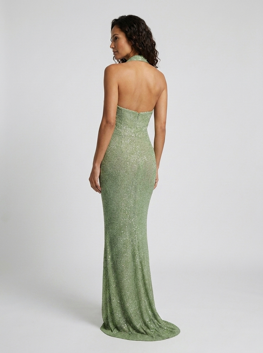 AUROLIA MAXI DRESS Green back