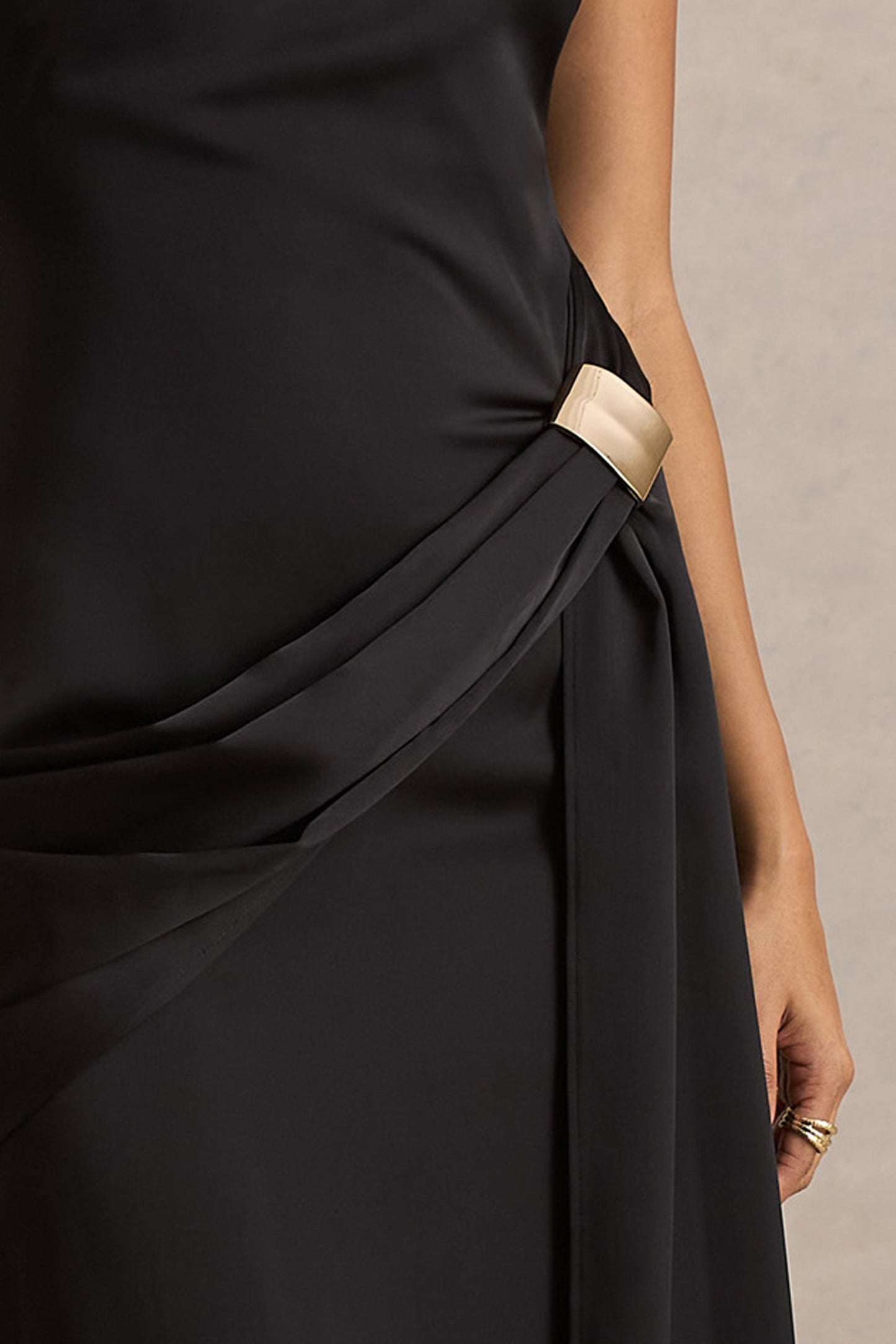 Isabelle Satin Maxi Dress Neck Maxi Dress With Embellished Detail And Sash 6