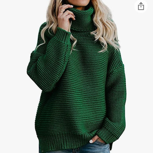 Juno Turtleneck Sweater Green 1