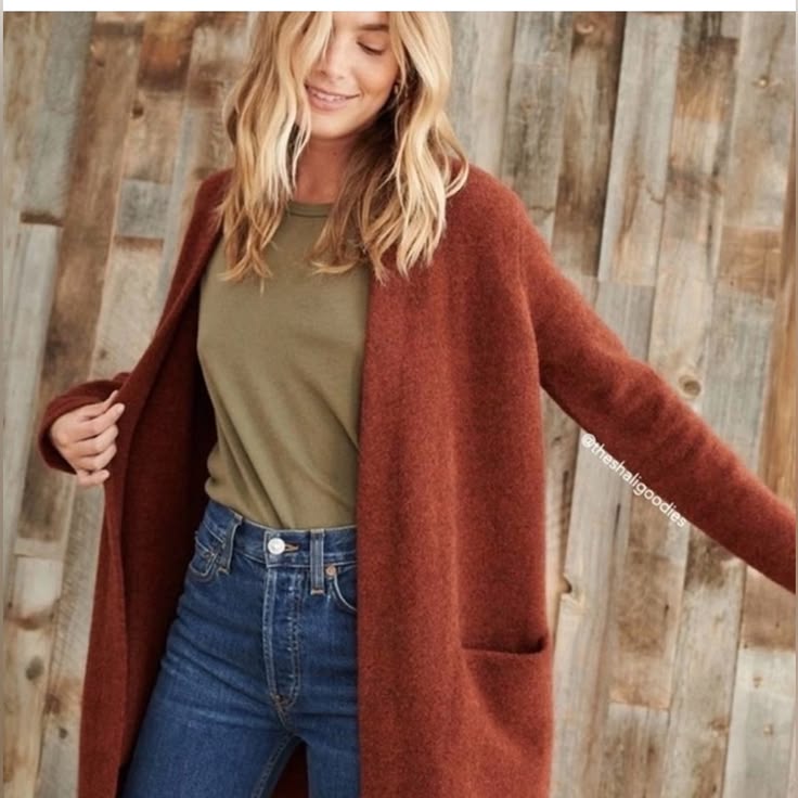 Margot Yak Blend Sweater Coat Orange 1