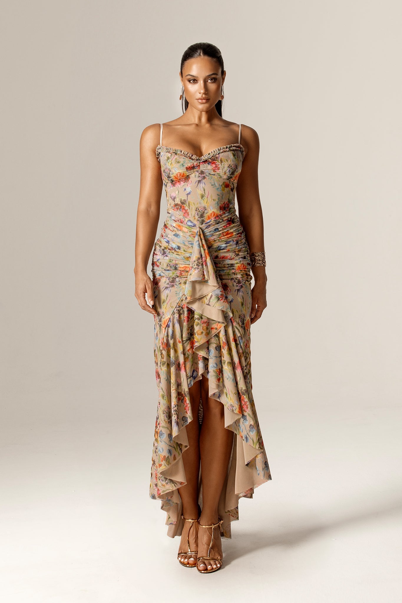 Candice Ruffle Mesh Maxi Dress 3