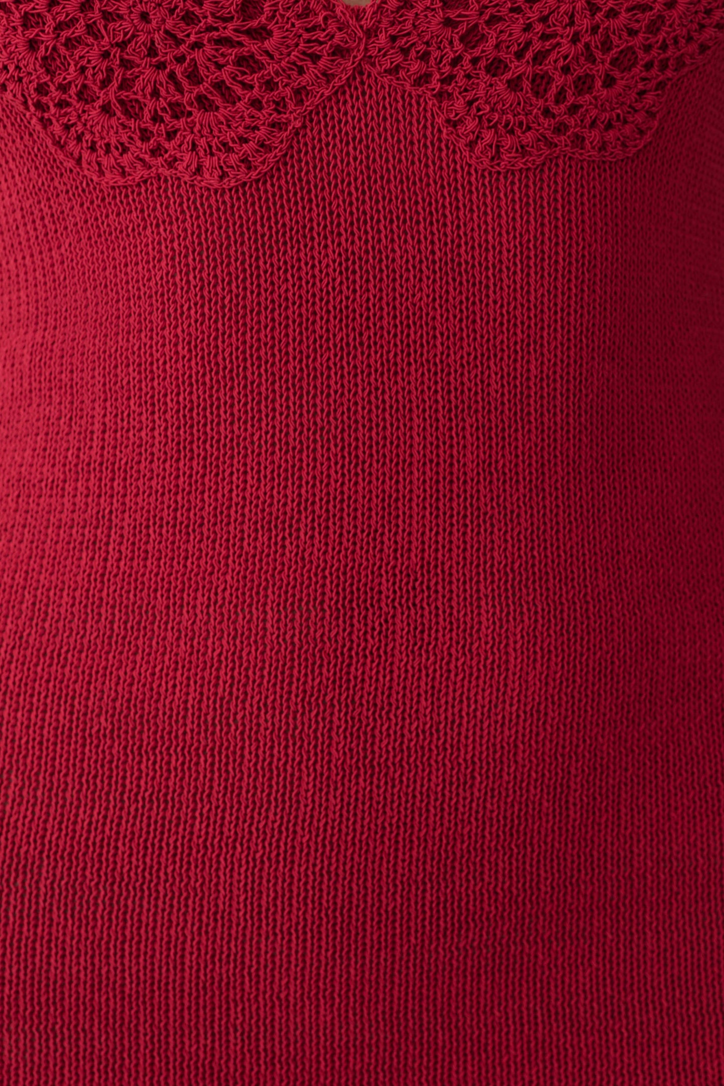 Bodhi Crochet Halter Mini Dress Pomegranate 8