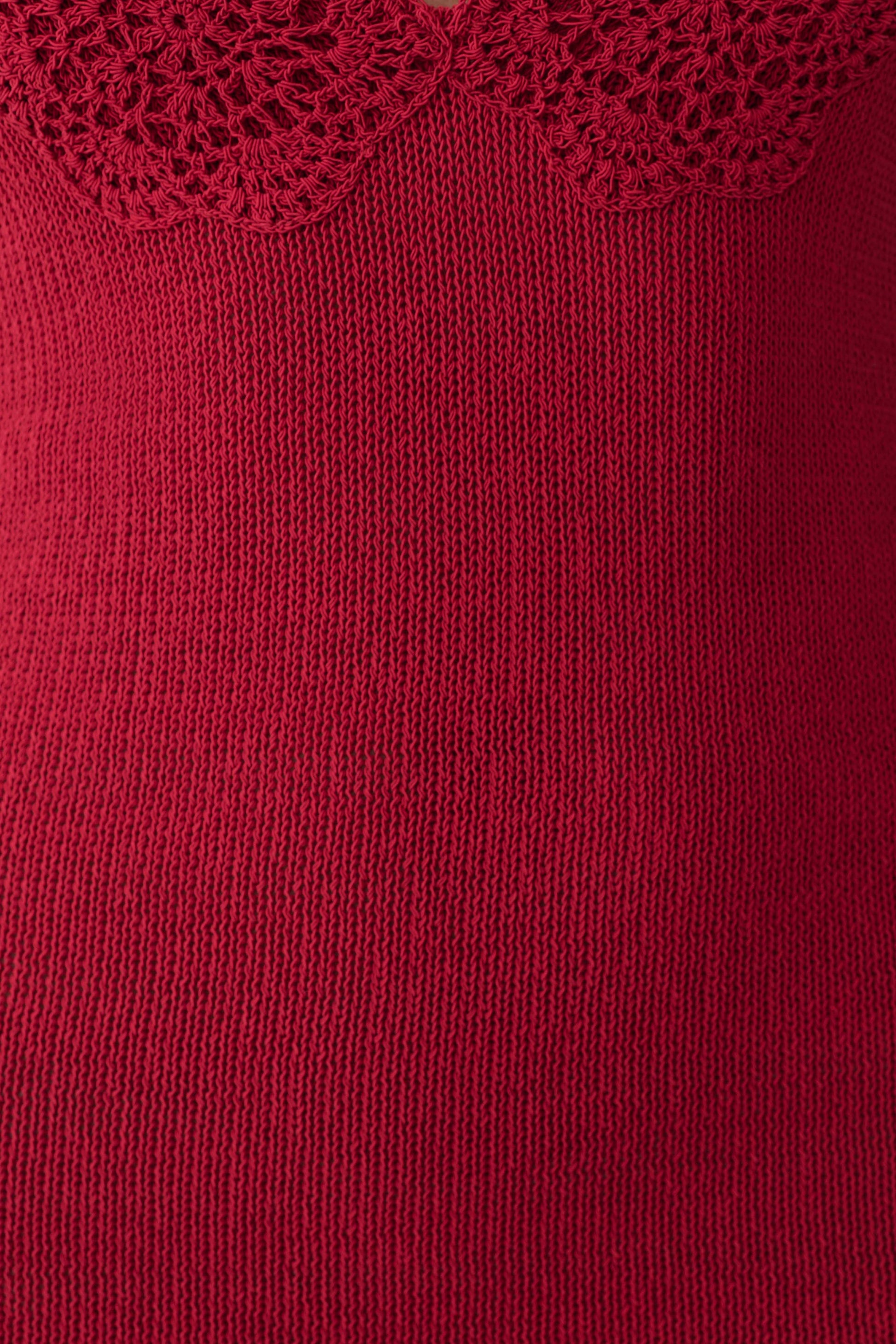 Bodhi Crochet Halter Mini Dress Pomegranate 8