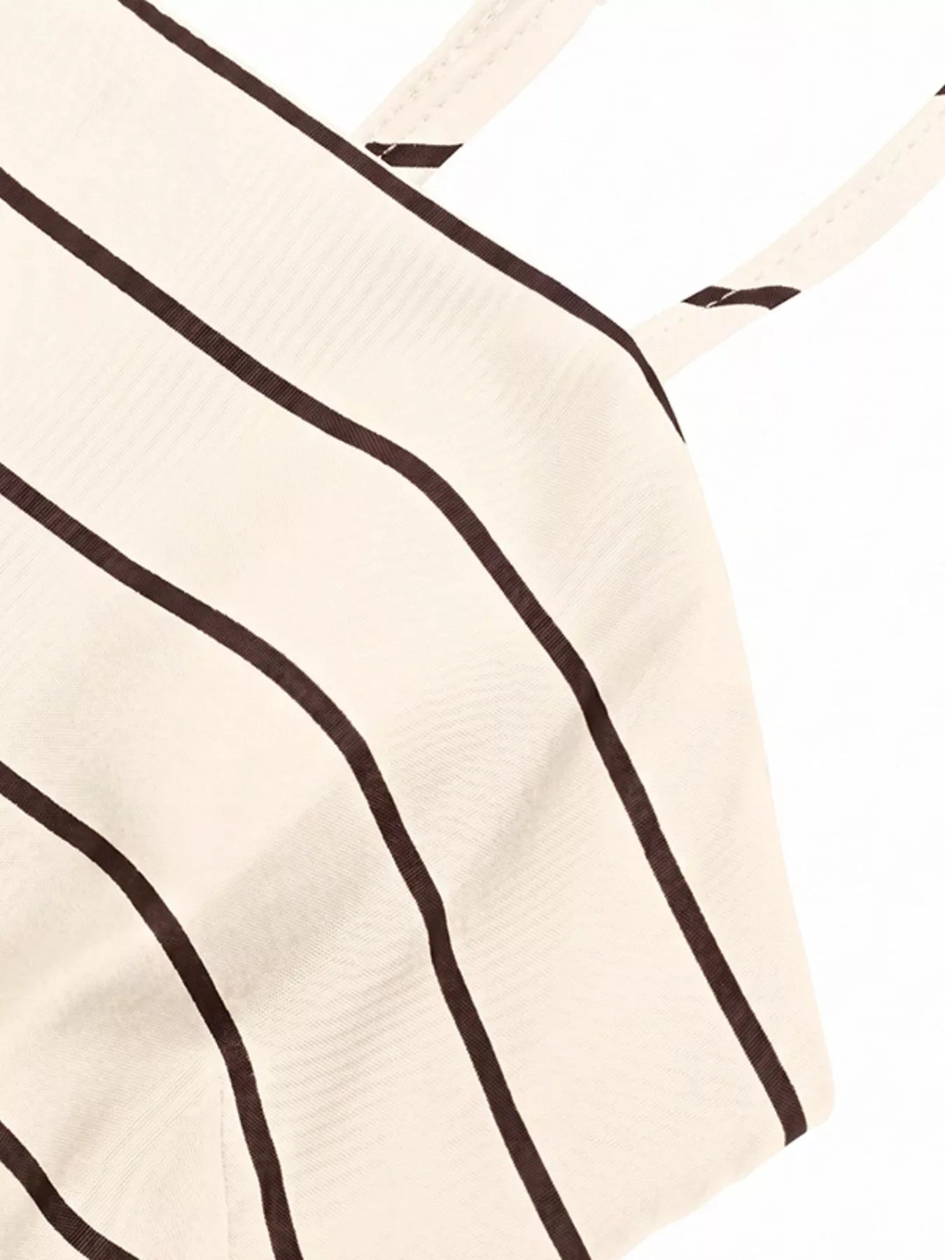 Celeste Striped Linen Maxi Dress Brown 6