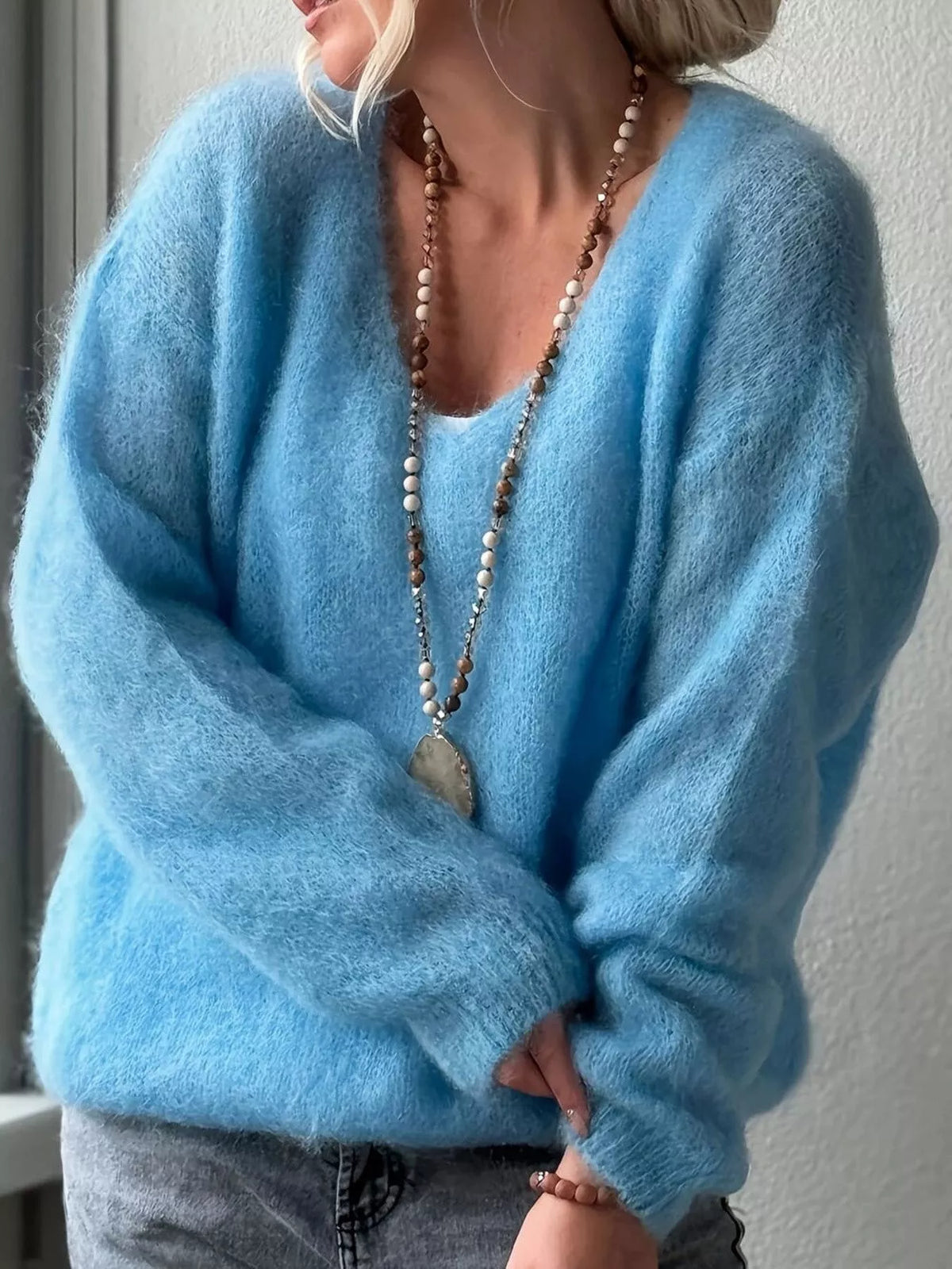 Margot Knit Sweater Dress Apricot 8