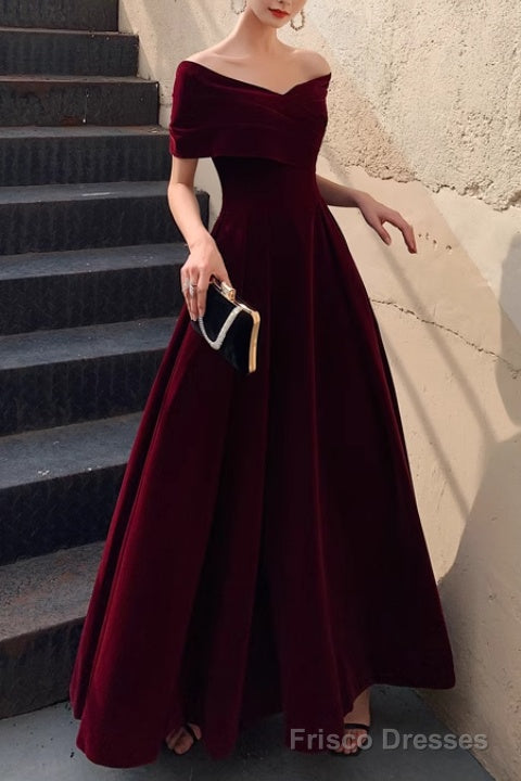 Reva Off-Shoulder Burgundy Dress Burgundy 2