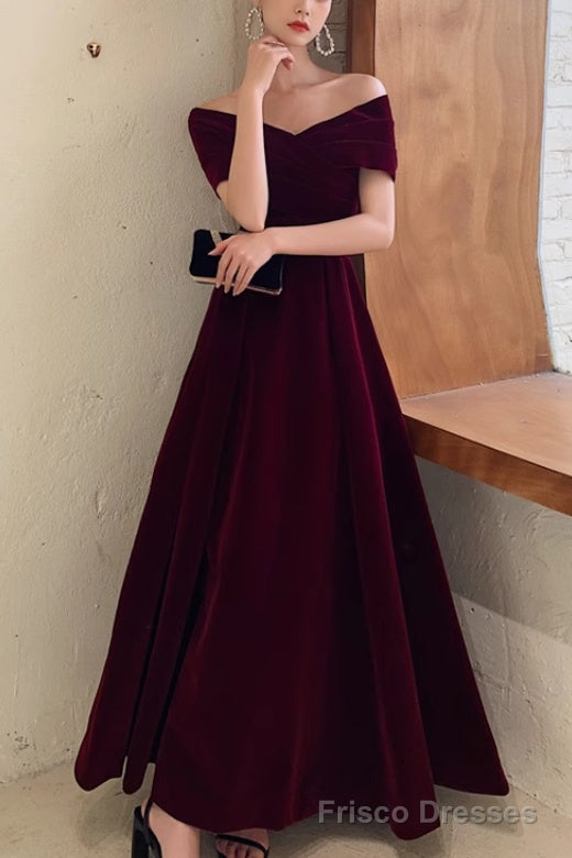 Reva Off-Shoulder Burgundy Dress Burgundy 4
