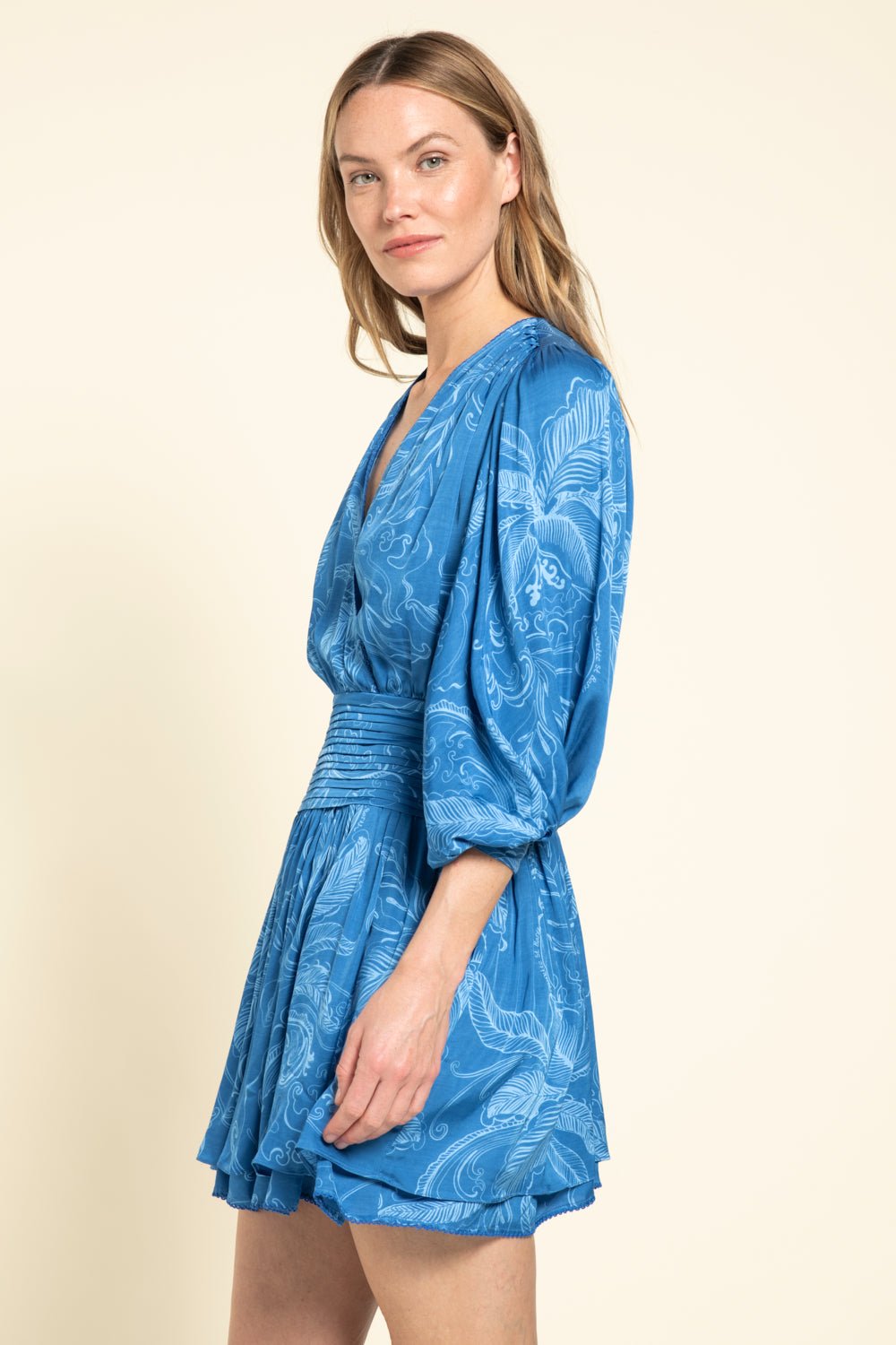 Colleen Jacquard Mini Dress Blue Reef 4