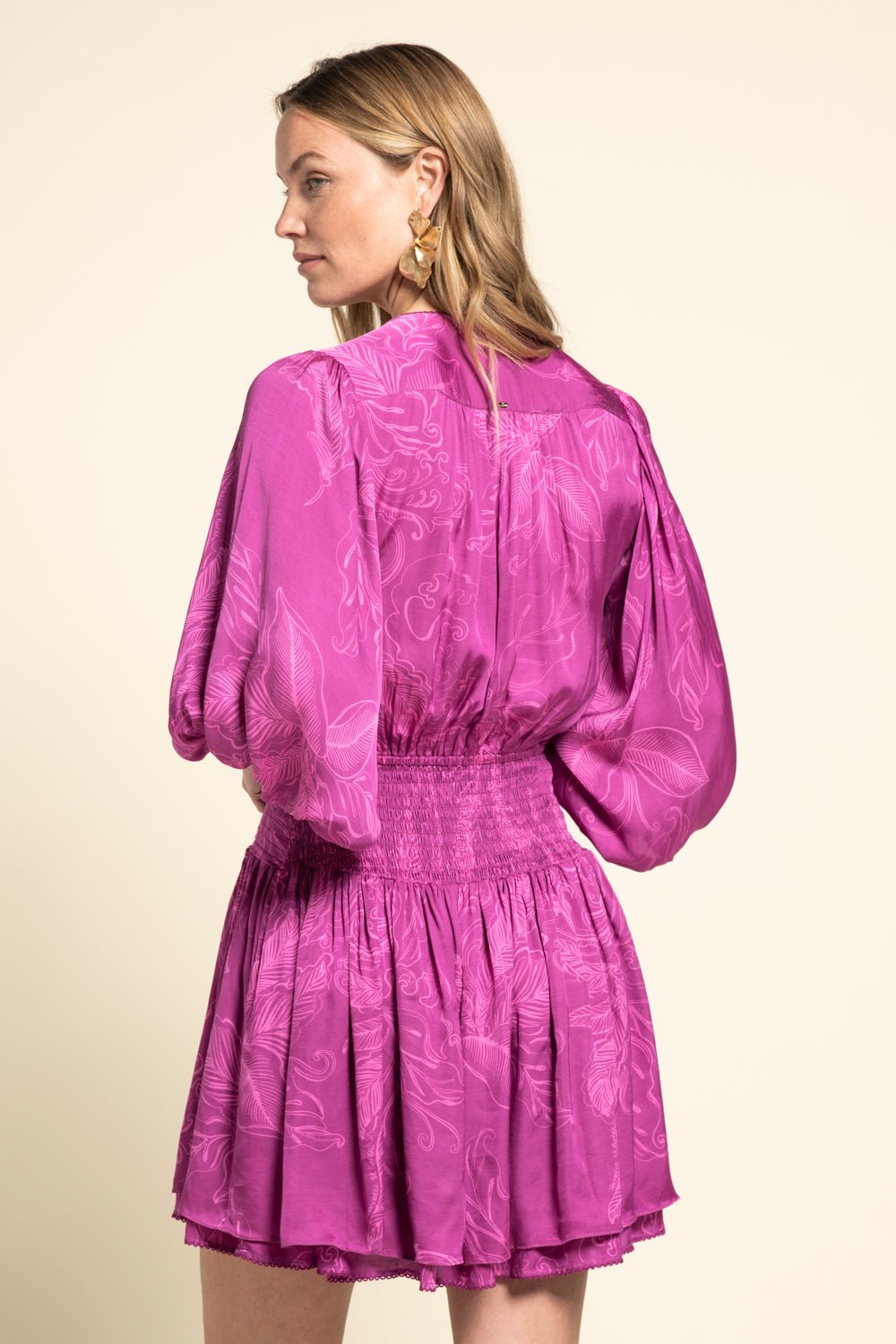 Colleen Jacquard Mini Dress Purple Reef 3