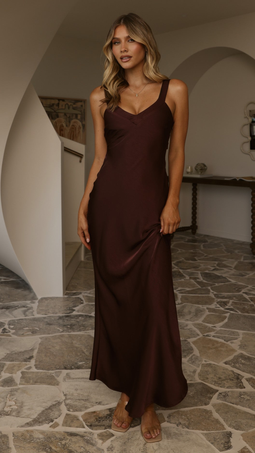 Andie Olive Maxi Dress Chocolate 5