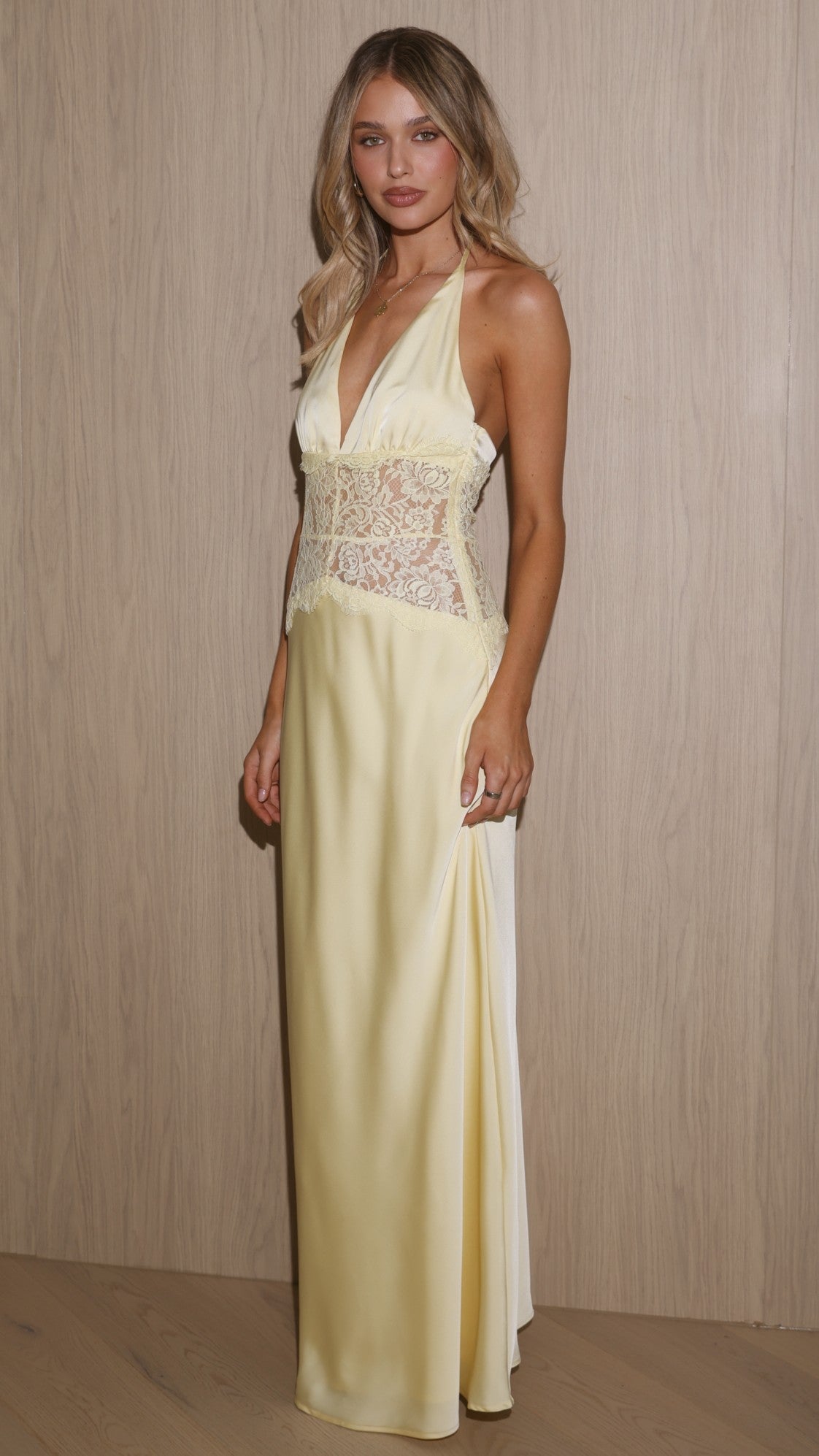 Celia Lace Maxi Dress in Plum Yellow 6